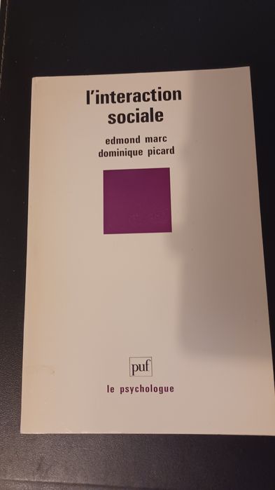 Livro "L'interaction sociale" de edmond marc e dominique picard