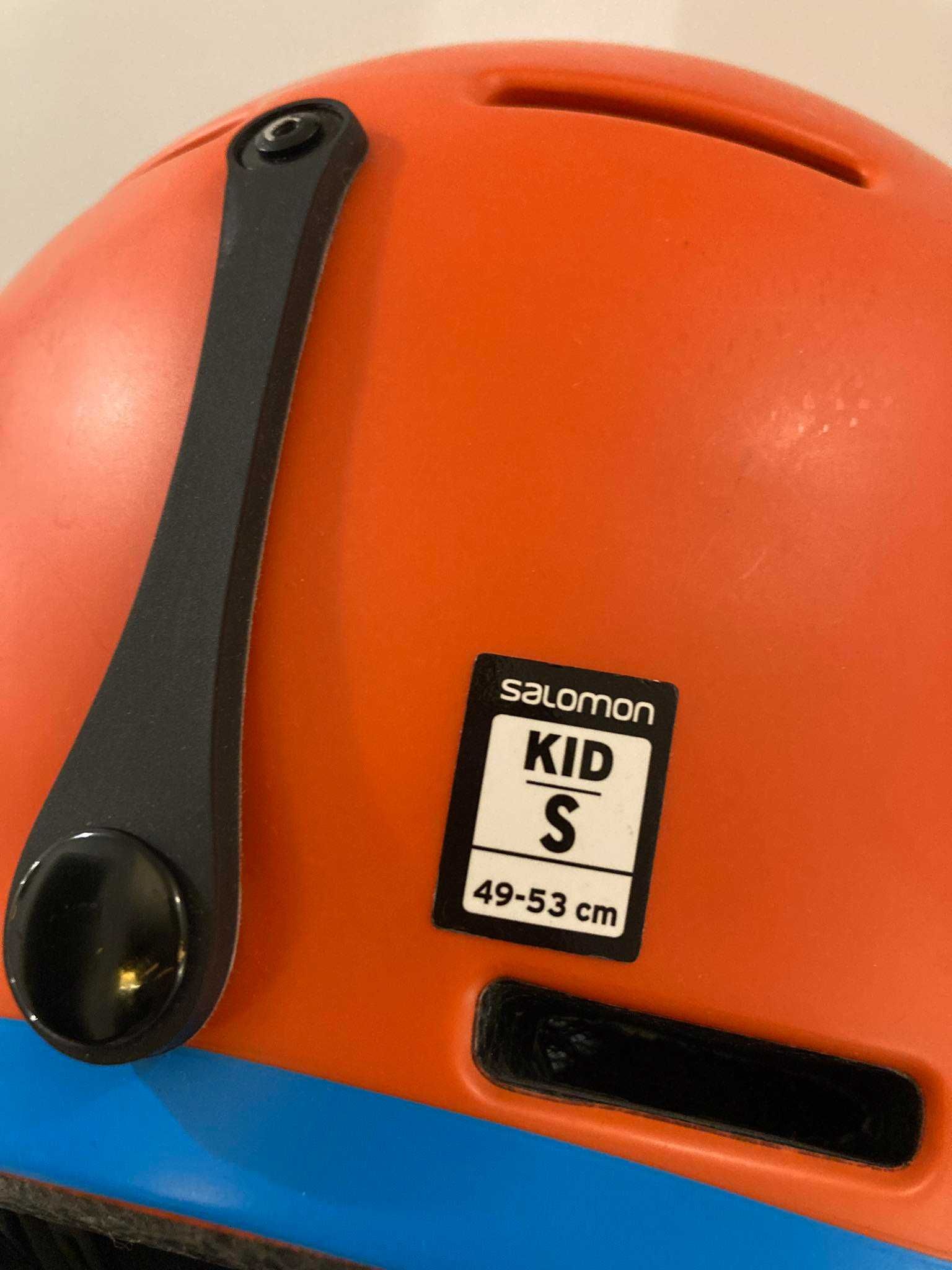 KASK NARCIARSKI SALOMON rozm. S 49-53 CM GROM Fluo Orange/blue