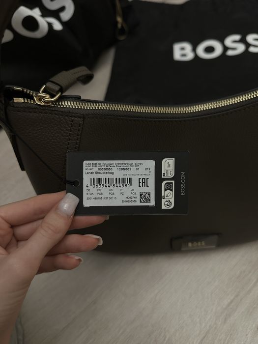 Сумка Hugo Boss Lenah Женская коричневая кожаная сумка