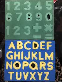 Alfabeto e Números em esponja