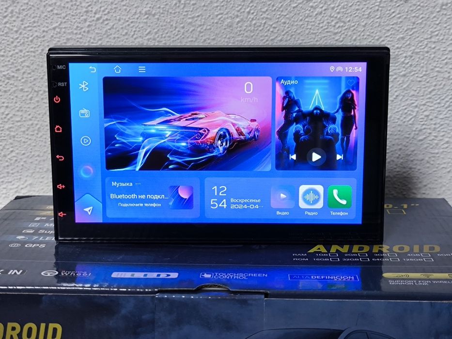 Автомагнитола 7"дюймов 2/64gb с Карплей и Андроид Авто с вентиля