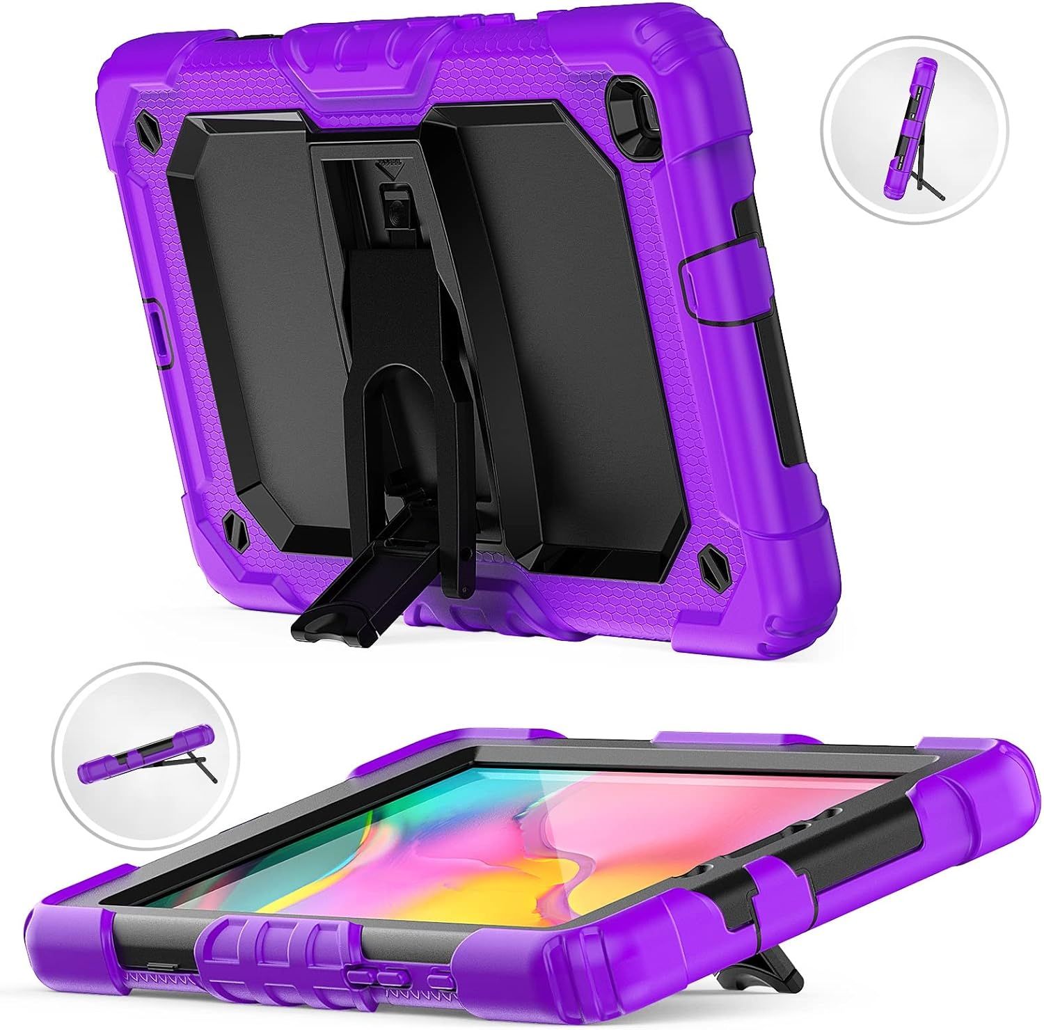 Etui do Samsung Galaxy Tab A 8.0" Pancerne z Podstawką Fioletowe