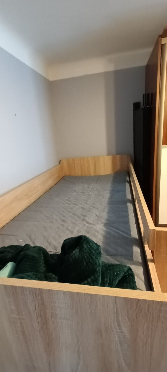 Łóżko piętrowe z biurkiem,szafą i półkami