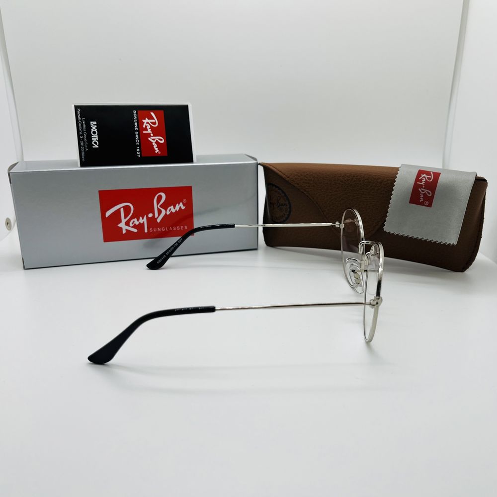 Круглые очки для стиля, имиджа|Оправа Ray Ban Round Metal 3447 Silver