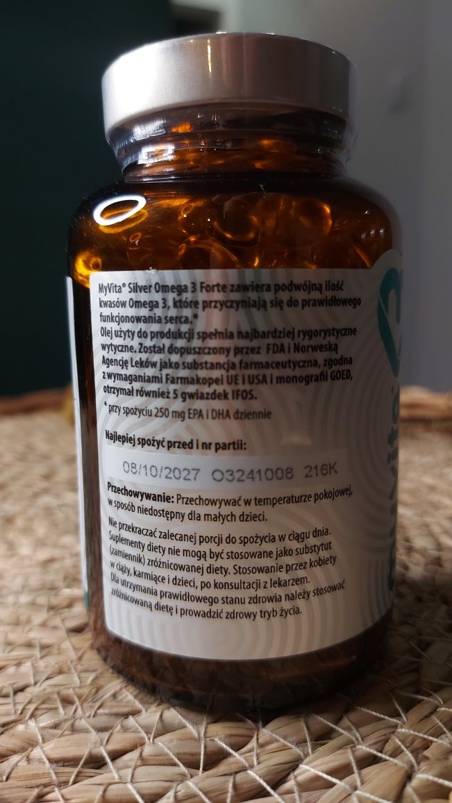 Suplement diety  MyVita Omega 3 FORTE 120 kapsułek