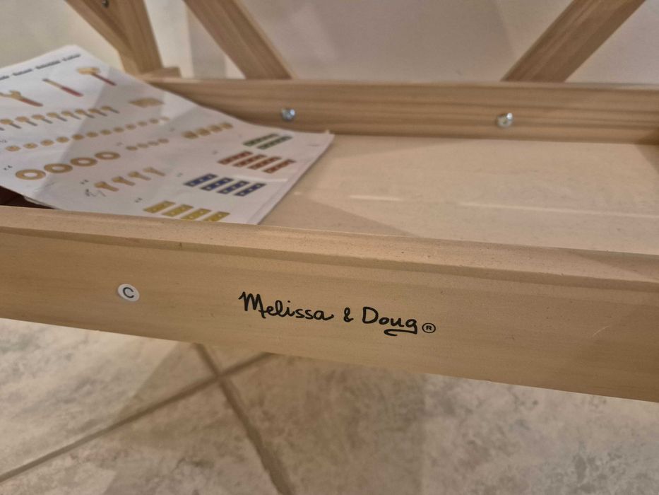Melissa Doug Drewniany stół warsztatowy z litego drewna