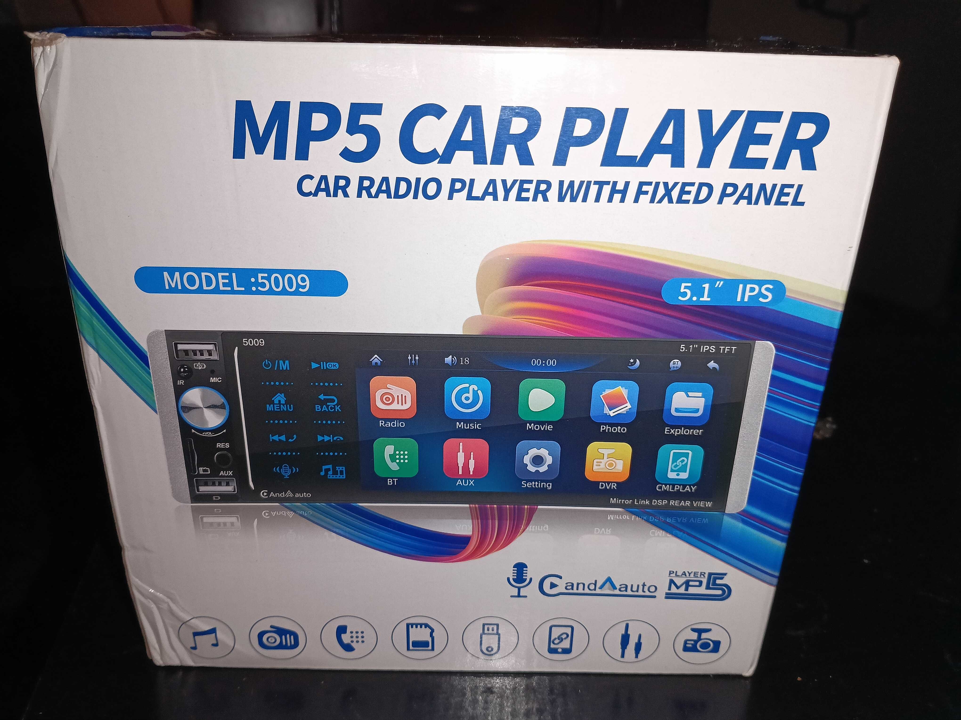 Auto rádio MP5 bluetooth ecrã tátil
