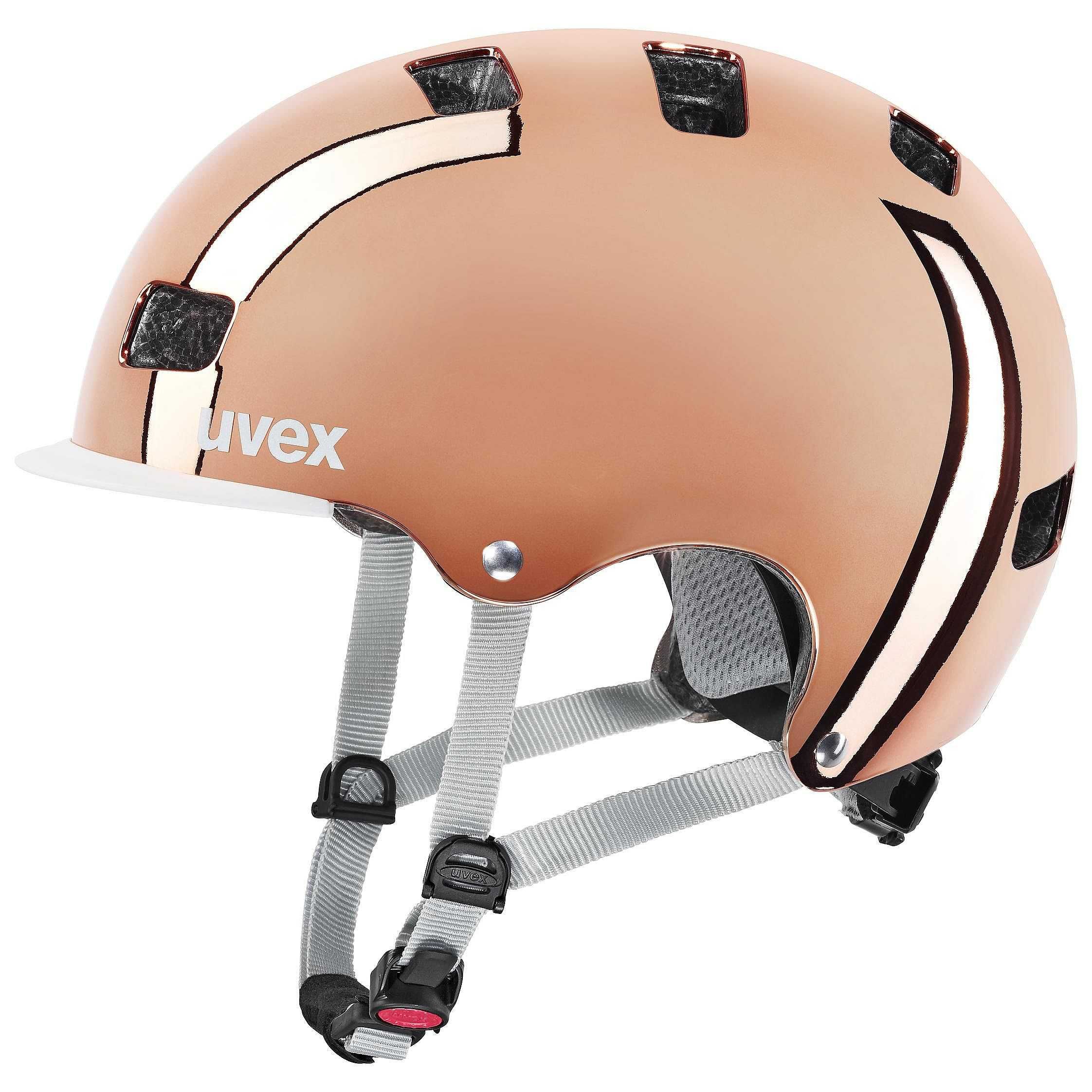 Uvex 55 58 M Hlmt 5 Bike Pro rose chrom kask rowerowy rolki hulajnoga