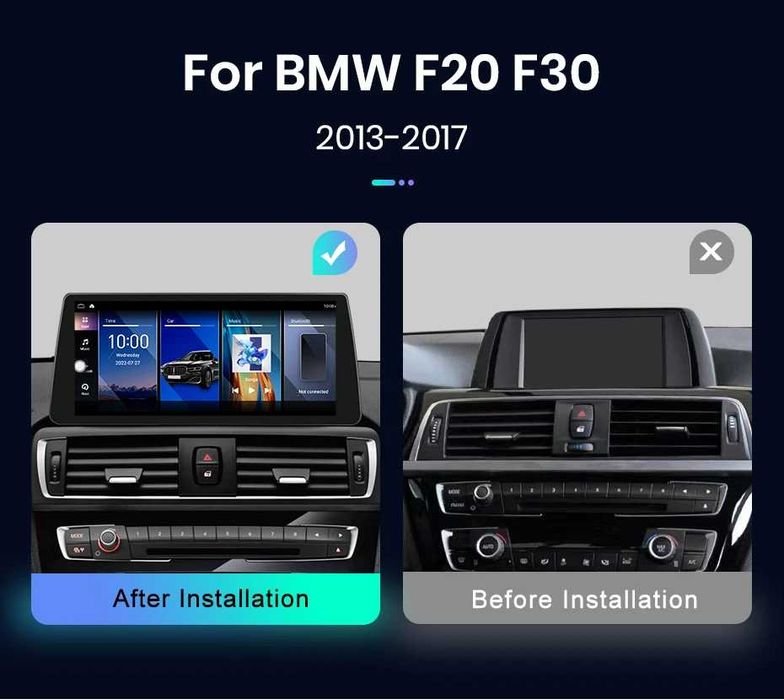 Rádio 12.3" Android Carplay BMW Série 3 e 4 F30 a F36 GPS 4G 4/64GB