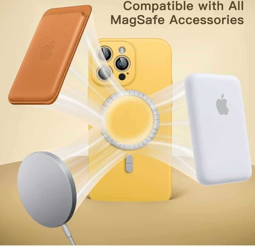 JETech Magnetyczna Silikonowy Etui dla iPhone 13 Pro 6,1 Cala