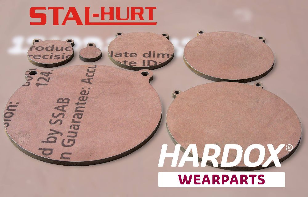 Hardox 600 gr.10mm Gong fi 200 z otworami
