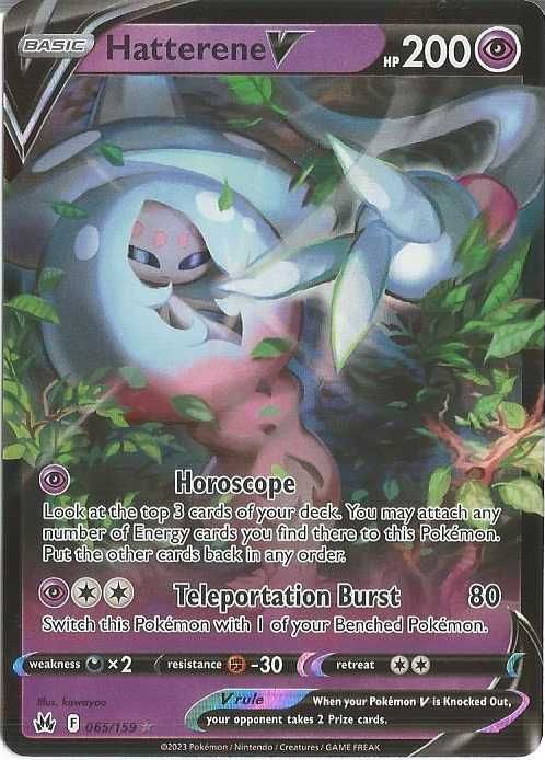 Karta POKEMON Hatterene V (CRZ 065) Crown Zenith HOLO