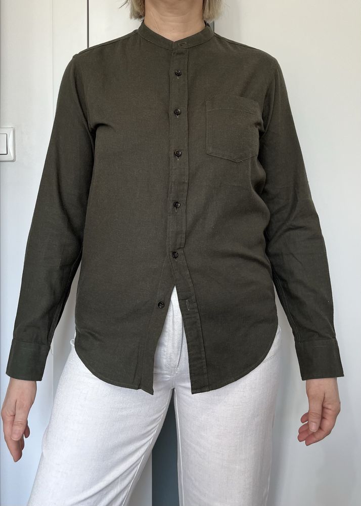 Uniqlo męska koszula khaki ze stójką