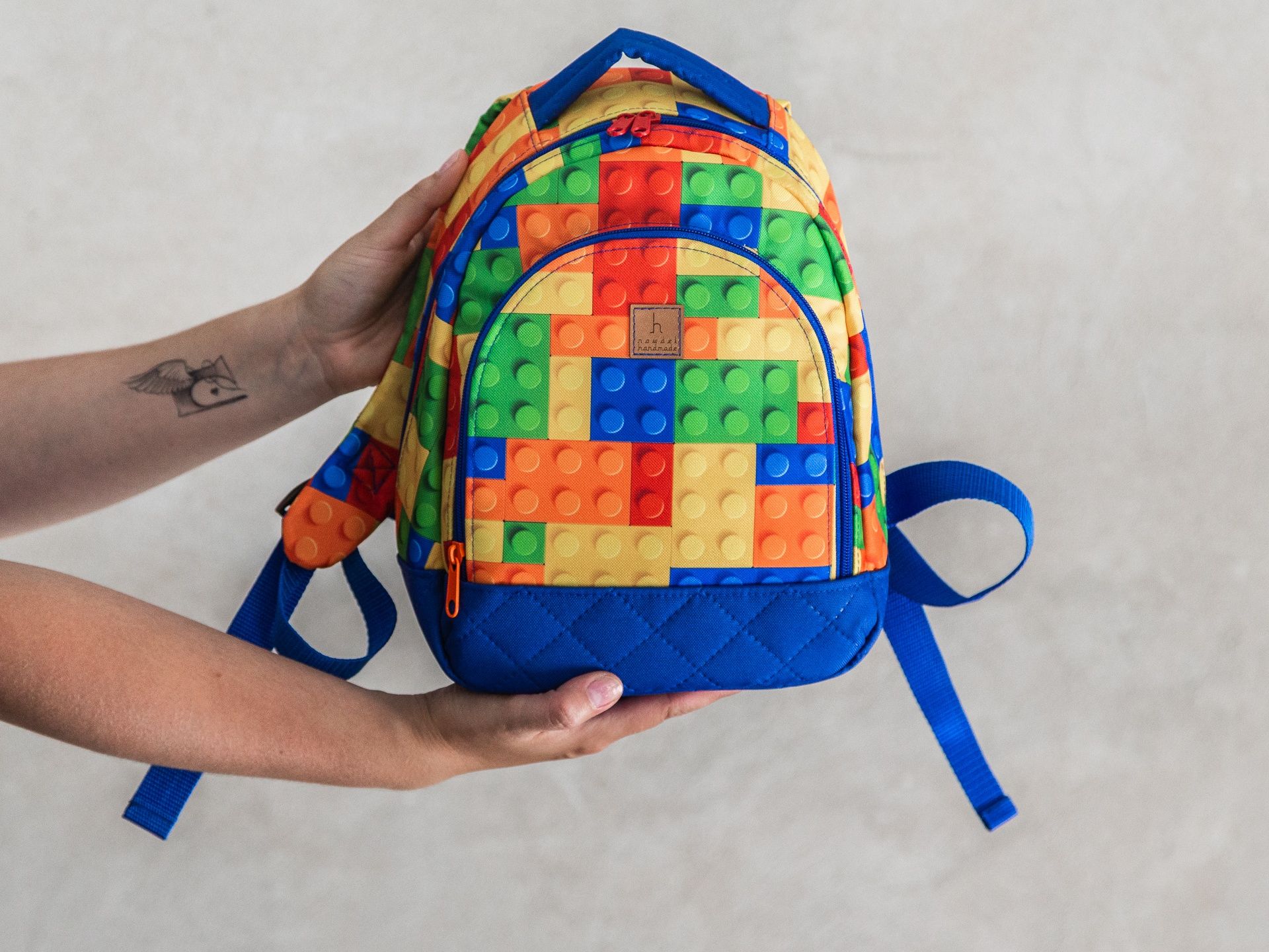 Plecak plecaczek dziecięcy dla przedszkolaka klocki