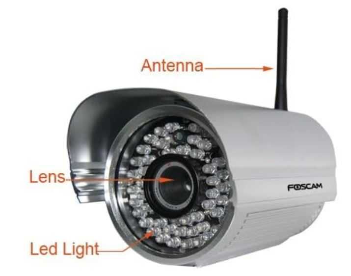Foscam FI8905W Câmara IP de exterior,  visão noturna 30 m, 8 W