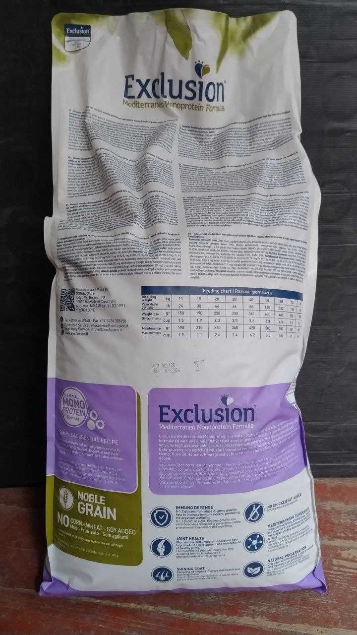 Сухий корм Exclusion Light Chicken Medium&Large Breed 12 кг