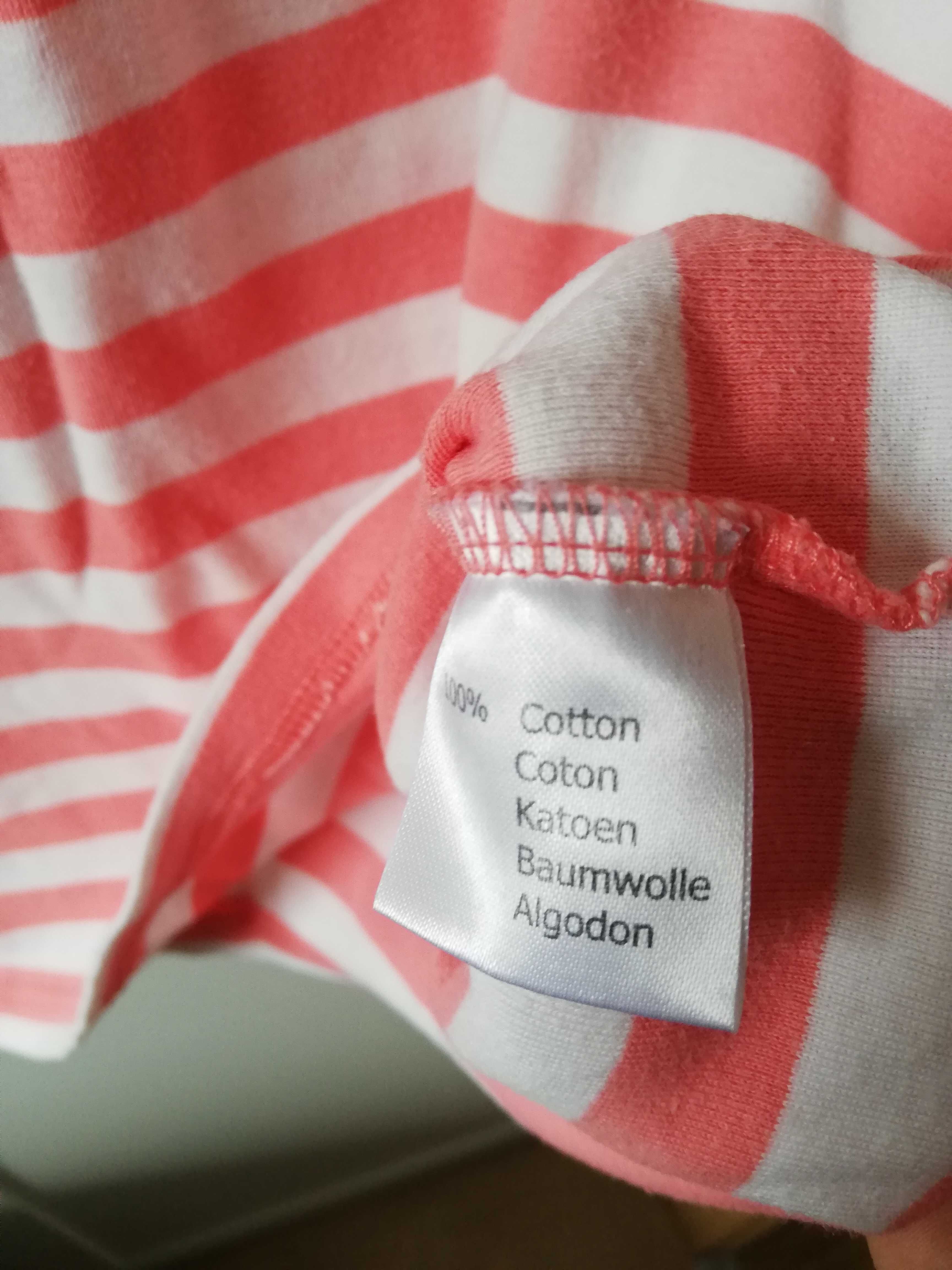 Msmode.com top w paski łososiowo-biały r. XL