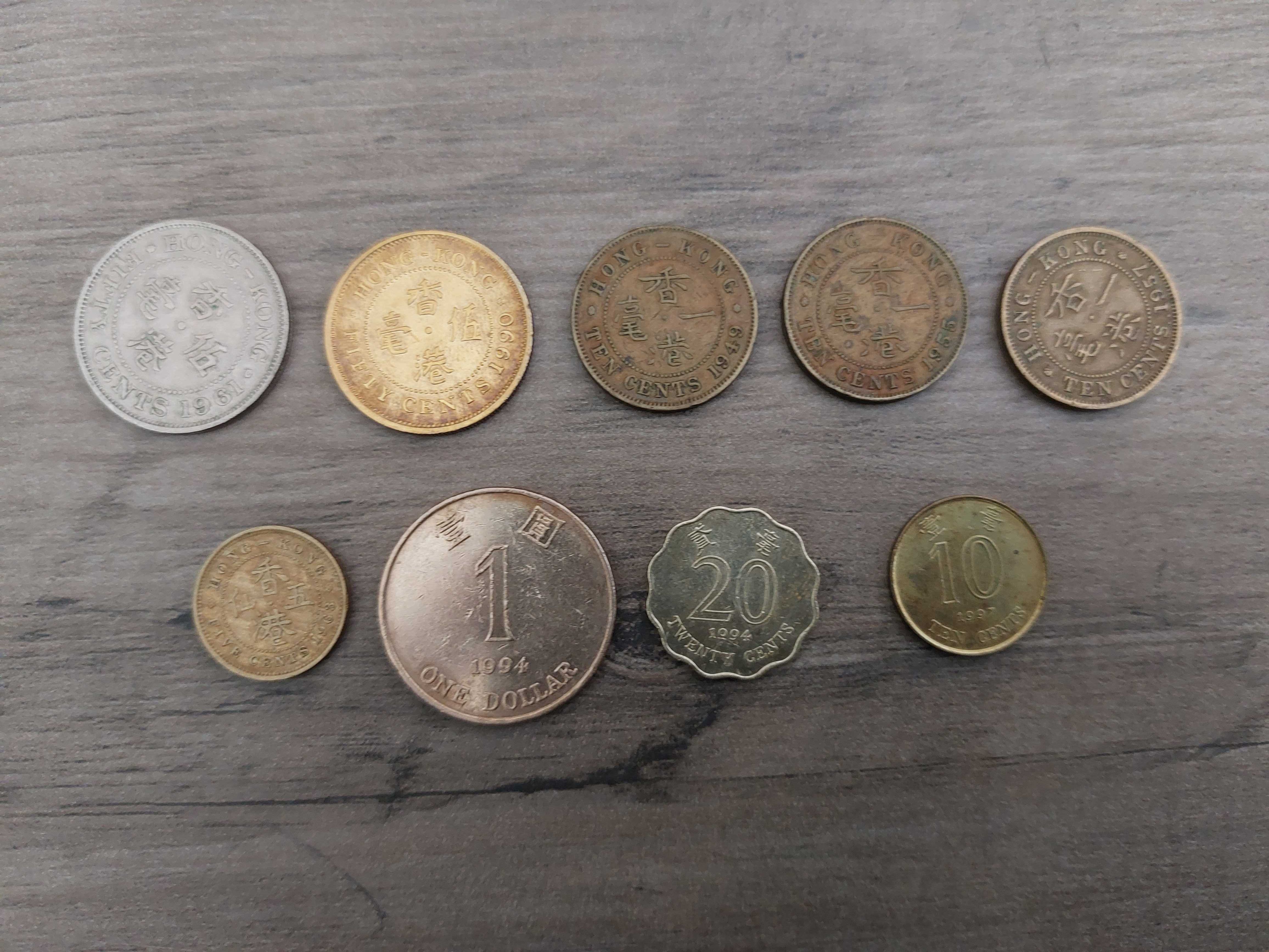 Lotes Moedas Estrangeiras - Argélia - Tunísia - Hong Kong
