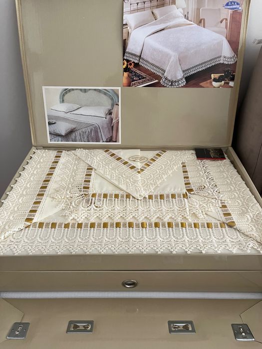 Набір постільної білизни+покривало, двоспальний, новий