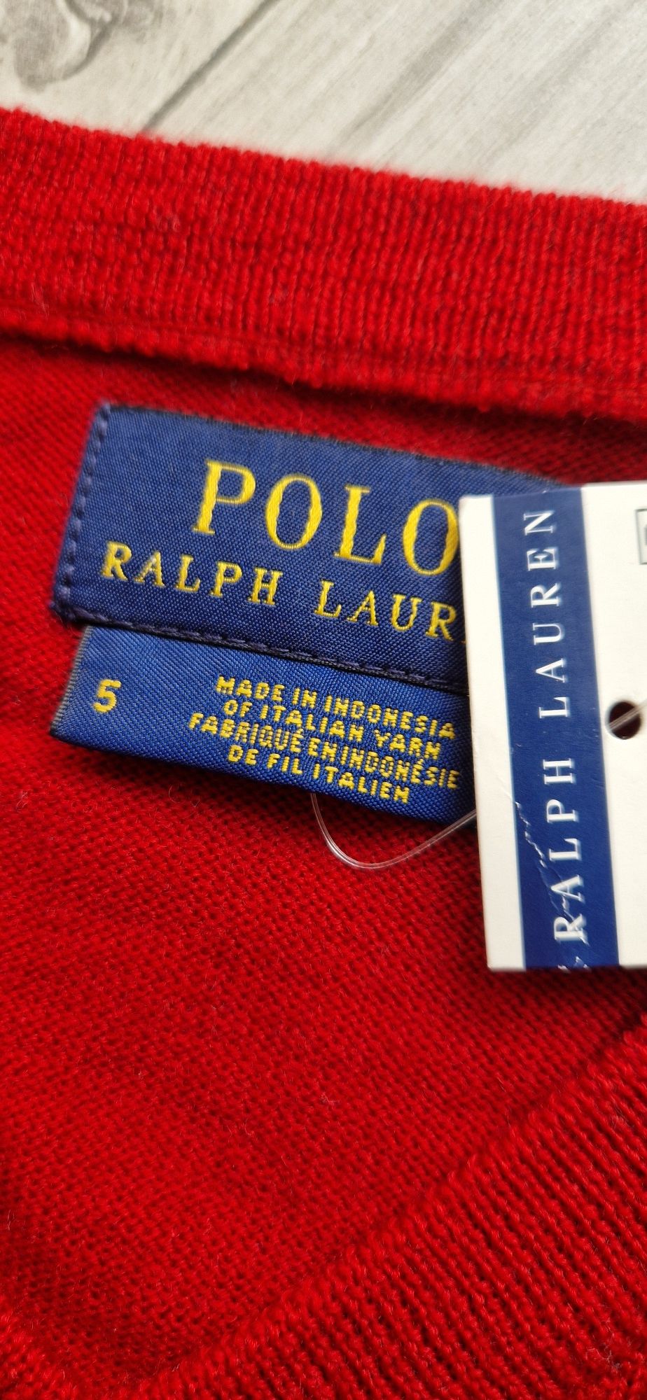 Polo Ralph Lauren sweter sweterek czerwony