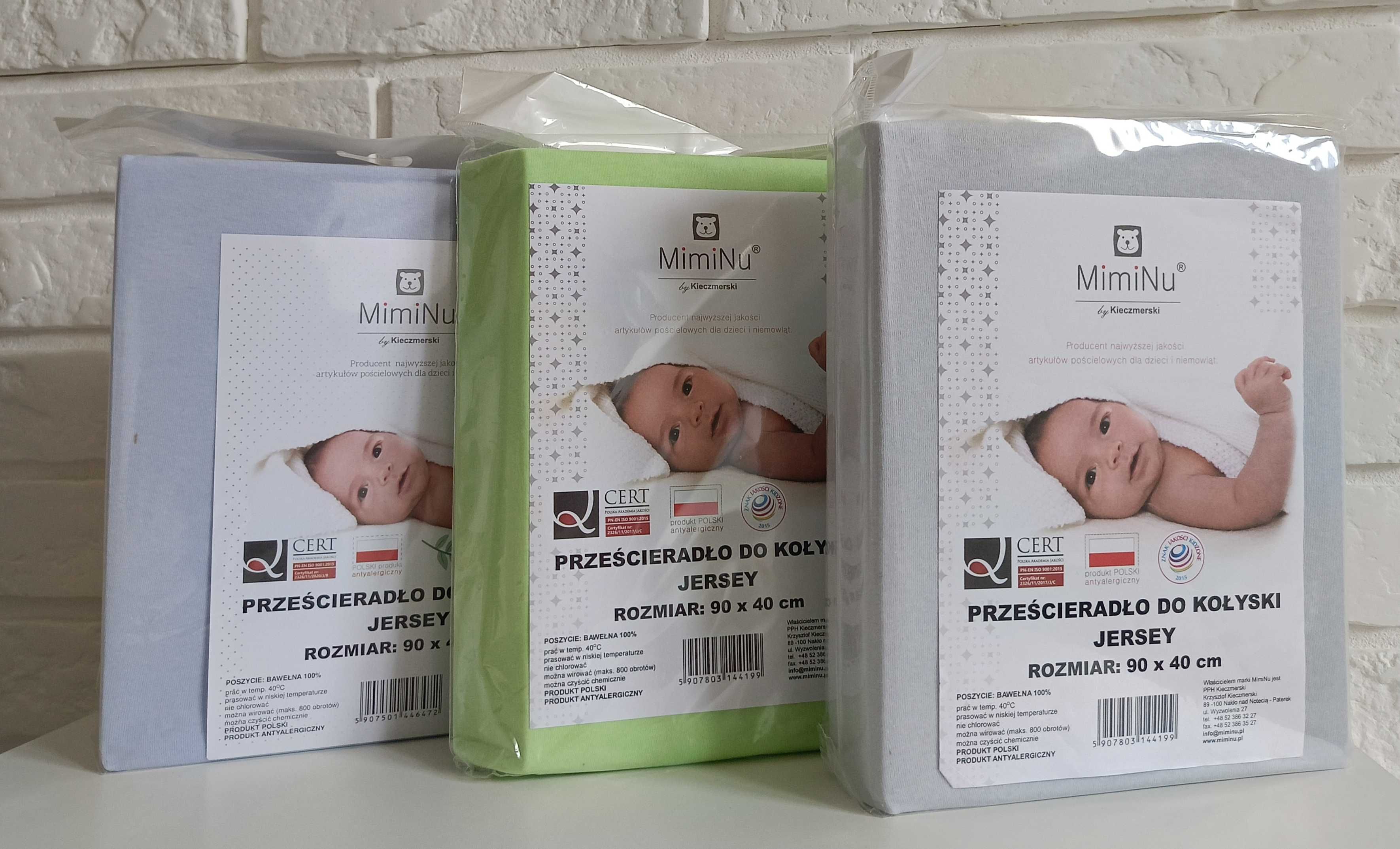 Prześcieradła do kołyski łóżeczka dostawnego 90x40 MIX WZORÓW