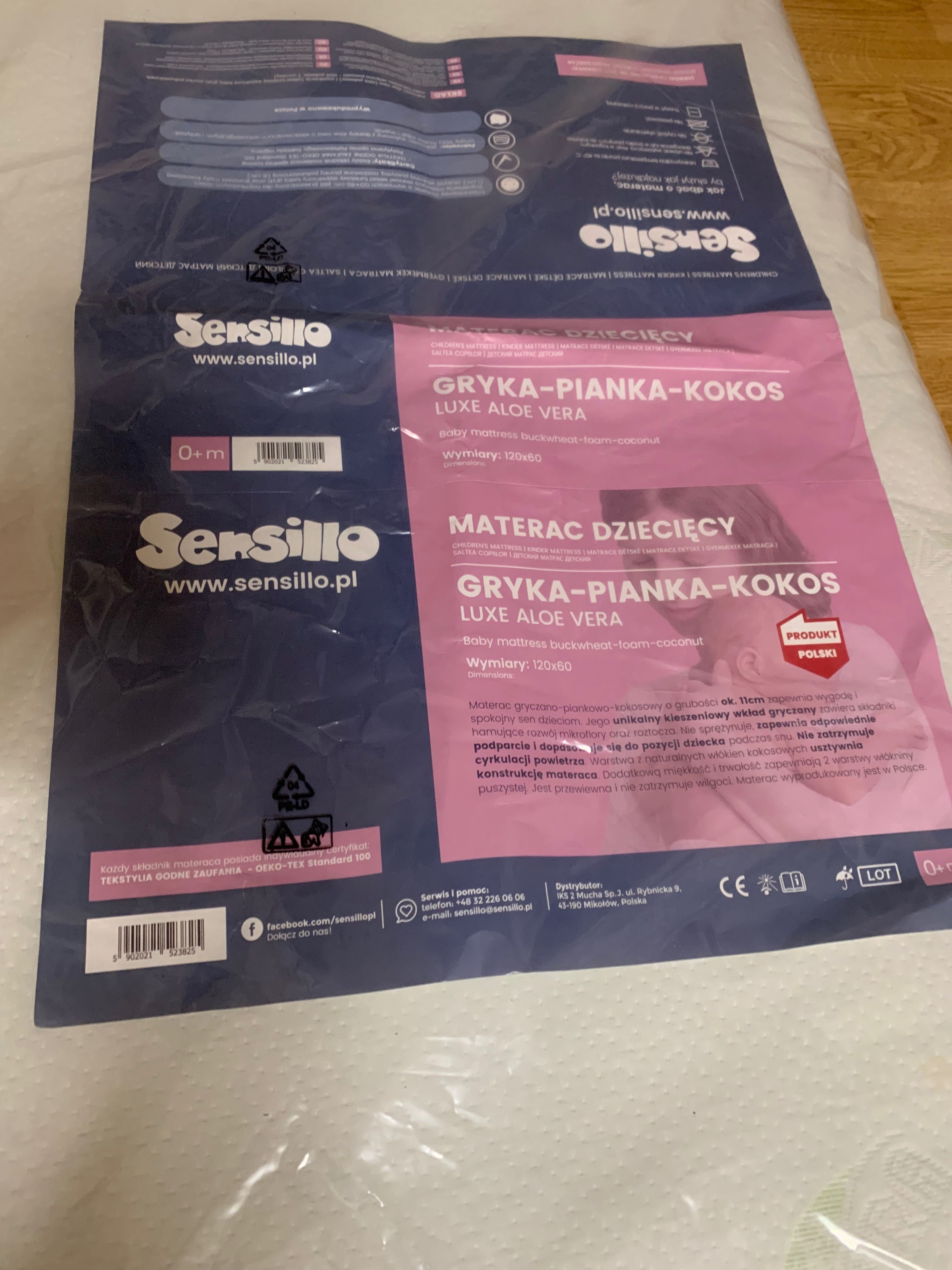 Materac dziecięcy Sensillo