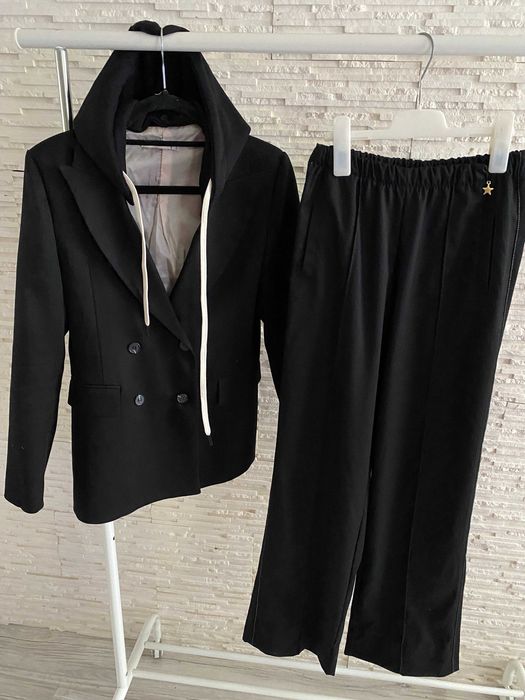 BLM By love me garnitur marynarka z kapturem +  szerokie spodnie