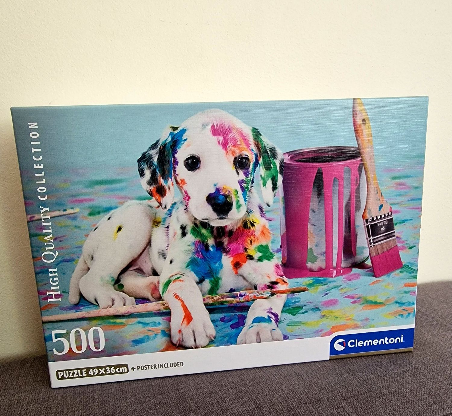 Nowe puzzle 500 Clementoni piesel dalmatyńczyk