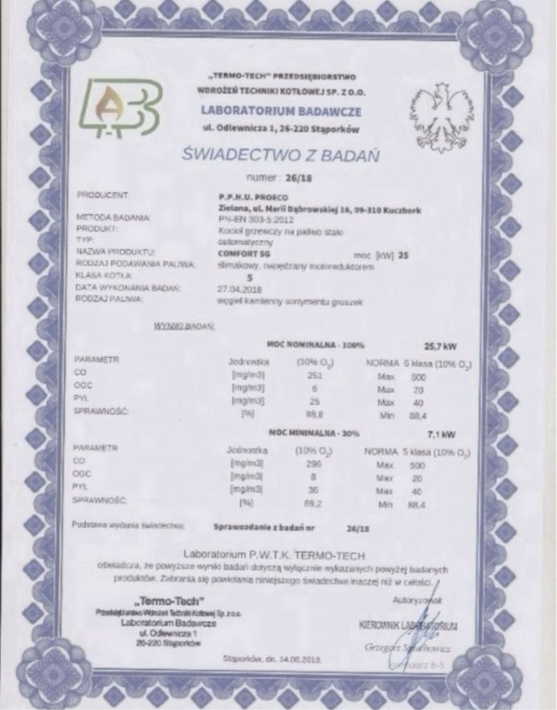 Piec kocioł 15 kW  na pellet ekogroszek drewno 150m2