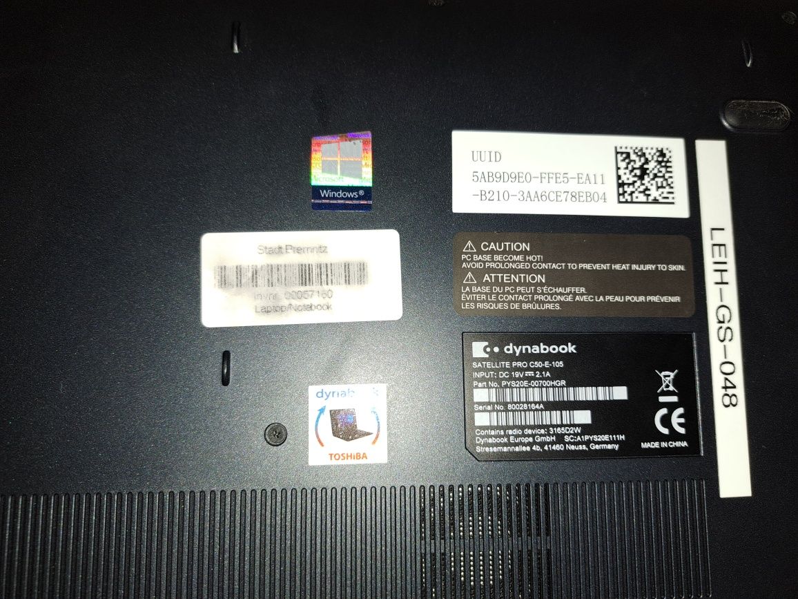 Toshiba dynabook 15 i5 8gen