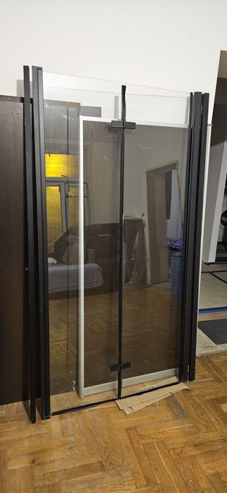 Drzwi kabinowe prysznicowe szklane skladane