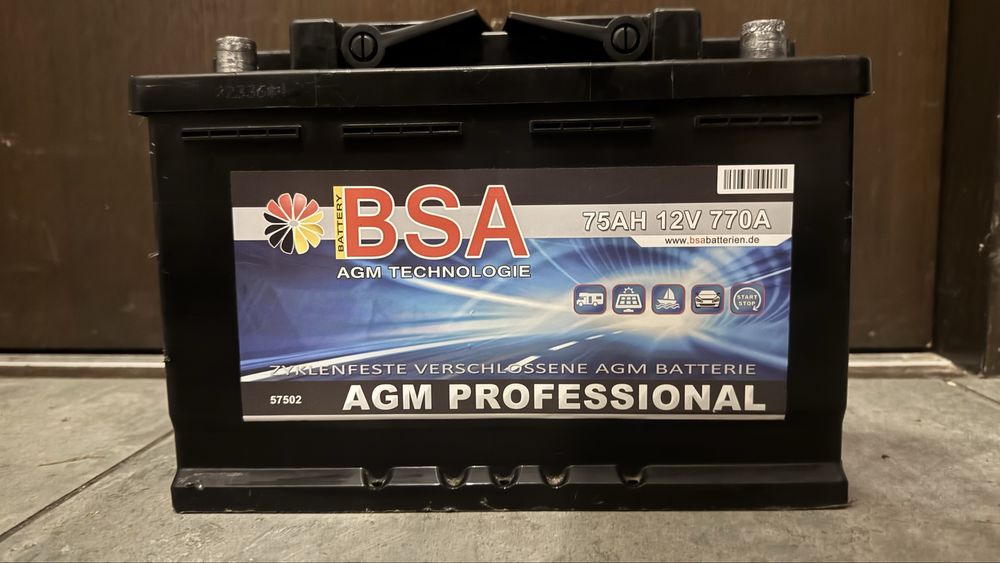 Akumulator 75ah 770A agm