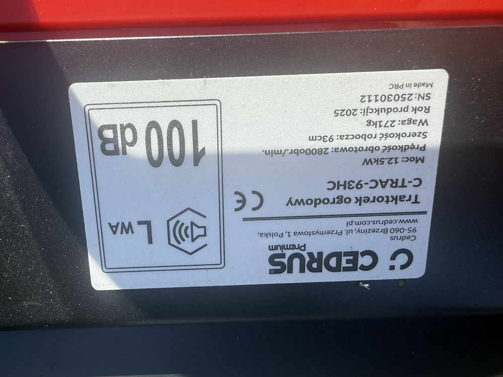 Traktorek kosiarka Cedrus c-trac 93hc dwa cylindry hydro Promocja.!