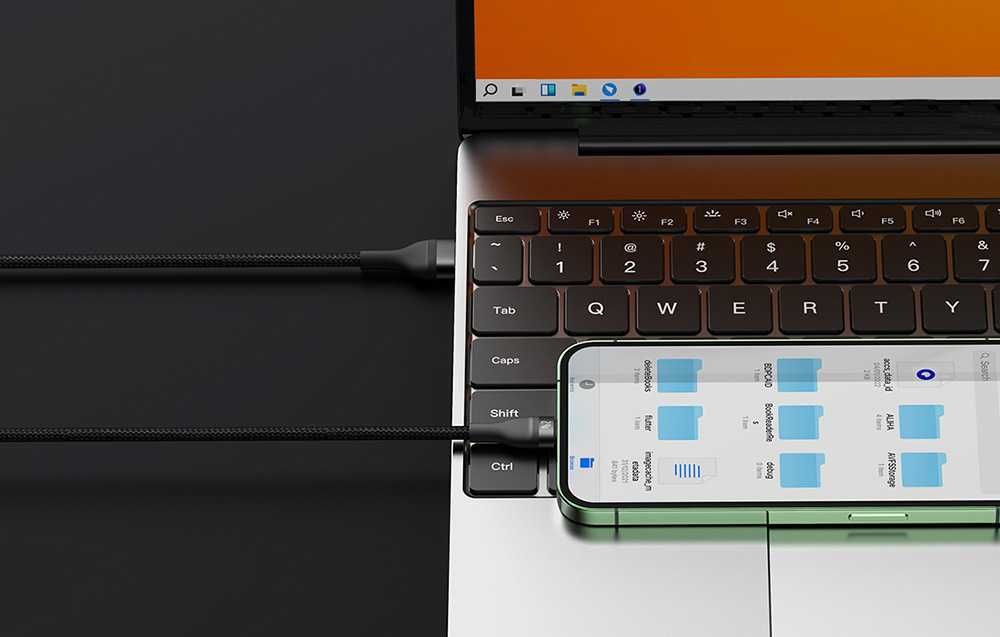 Baseus Flash II Mocny Kabel 3w1 USB C/iPhone/Micro 66W 1,2m Sklep Wawa