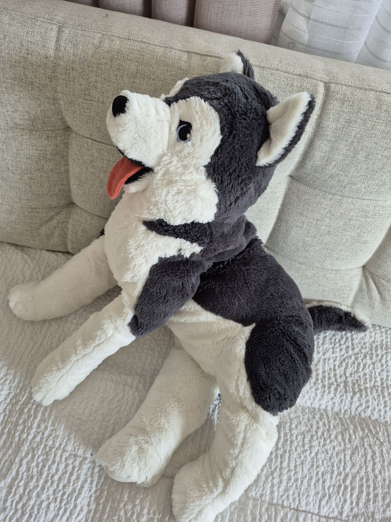 Husky siberian maskotka 57  cm.Ikea