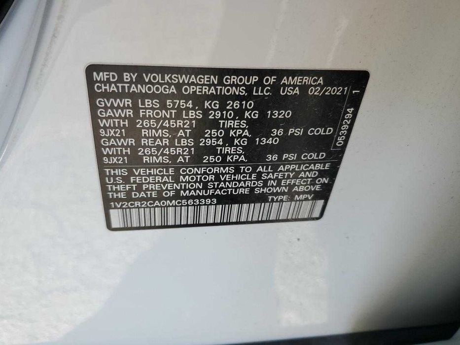VOLKSWAGEN Atlas SEL R-Line  2021