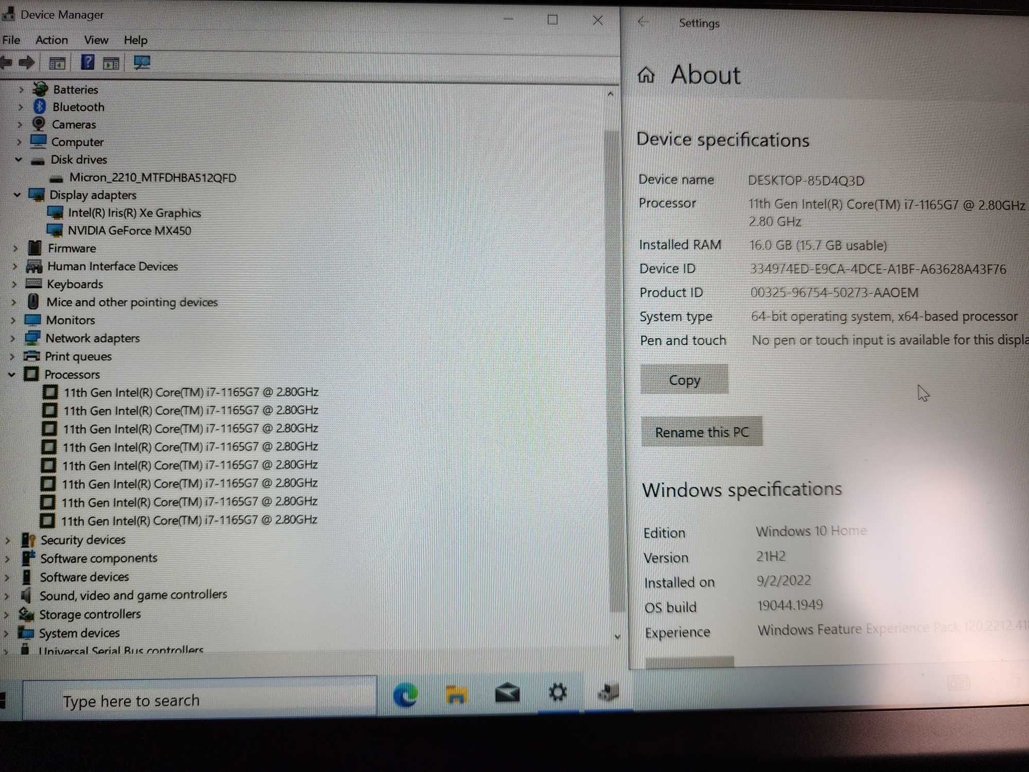 MSI Modern 14" FHD Gaming i7-1165G7 RAM 16GB SSD 512GB GeForce MX450