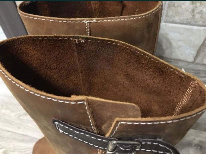 Продам эксклюзивные женские кожаные сапоги
