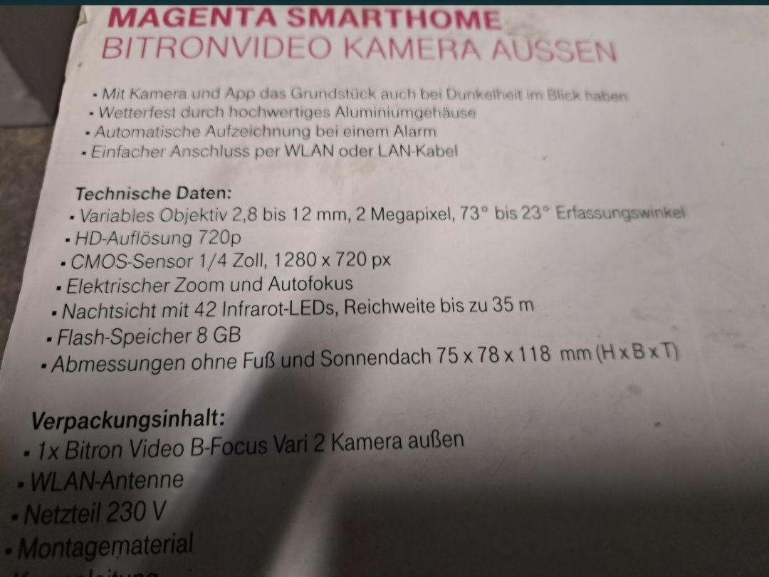 Kamera zewnętrzna CCTV Lan Wifi Bitron Focus Varii II