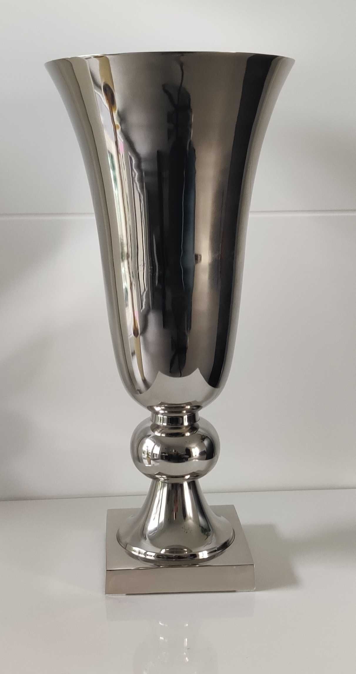 WAZON klasyczny srebrny z niklu wys. 52 cm