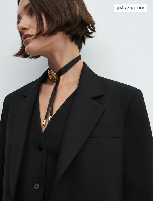 Піджак чорного кольору Манго, розмір S