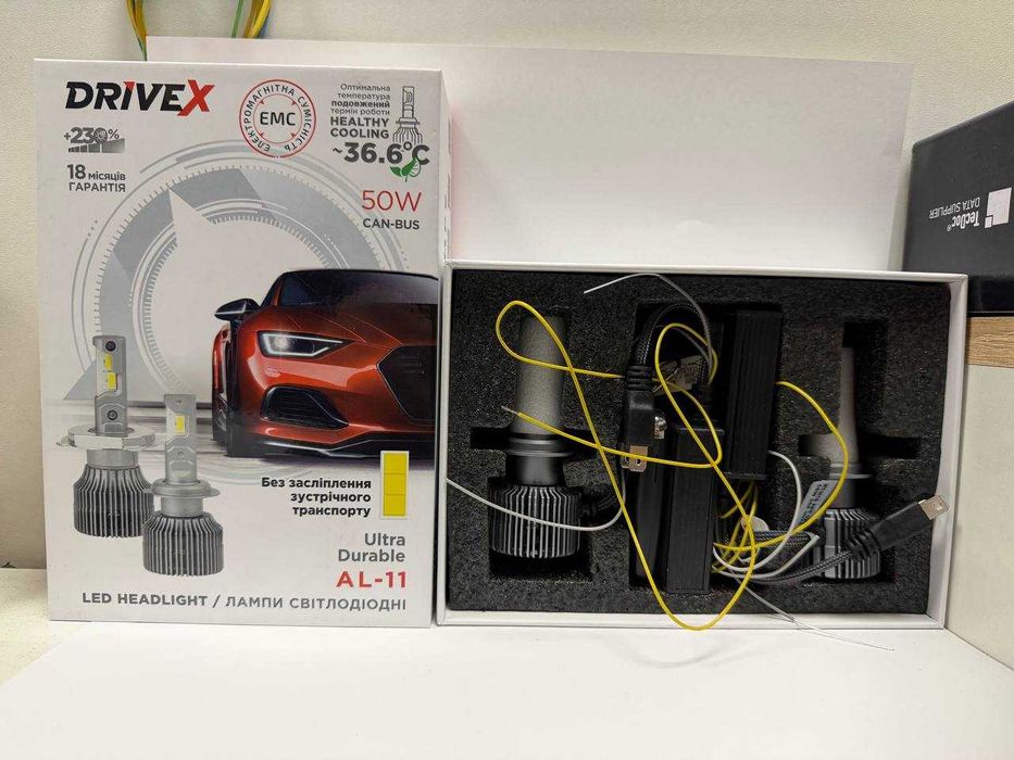 Лампи автомобільні LED  DriveX AL-11R H7 3000K-7000K 55W CAN к-т.