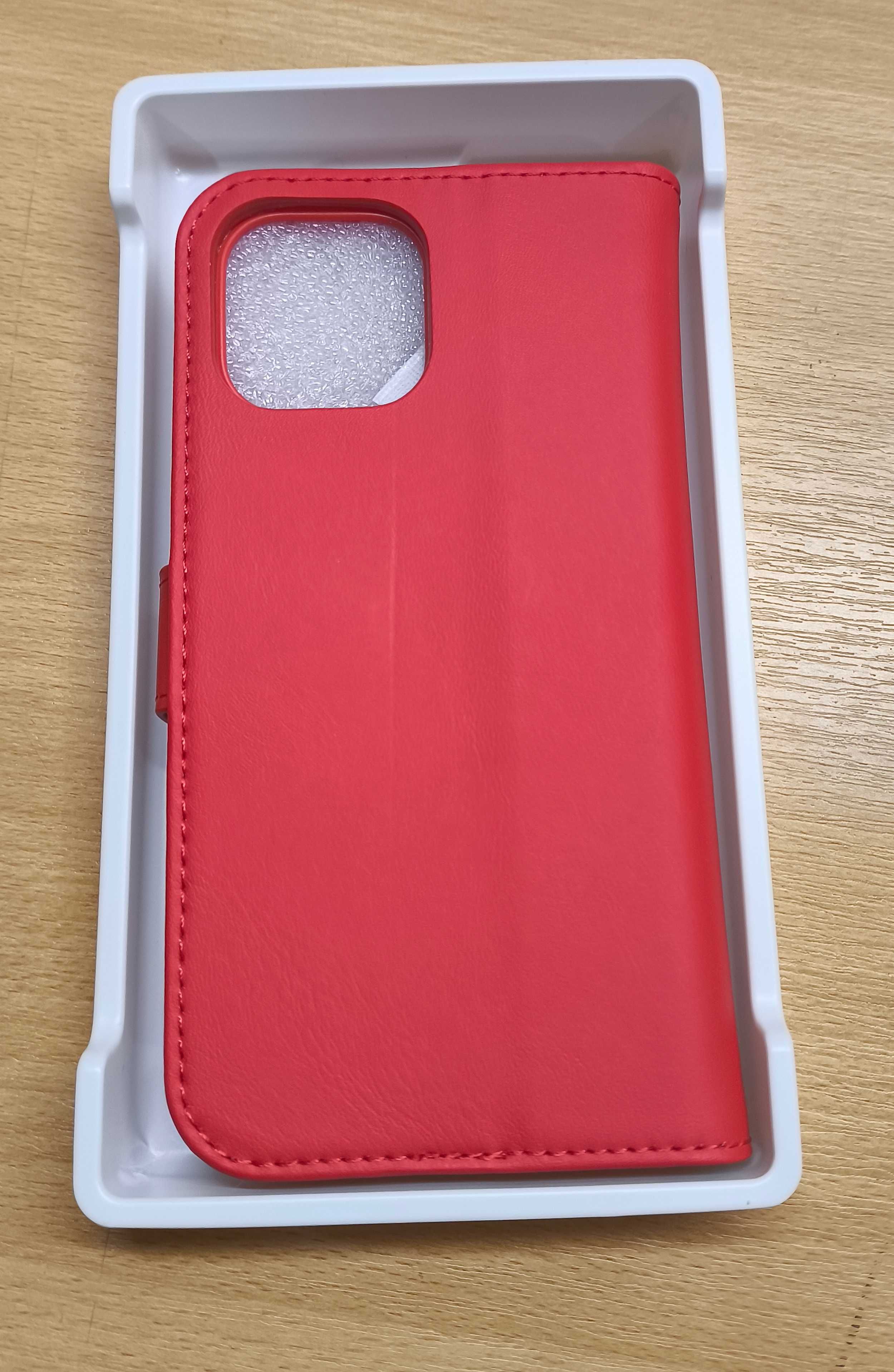 Etui z klapką do Apple iPhone 12 /12 Pro czerwony case futerał [2400]