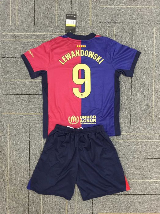 Koszulka dziecięca Lewandowski nr 9 z Barceloną – domowa R.22