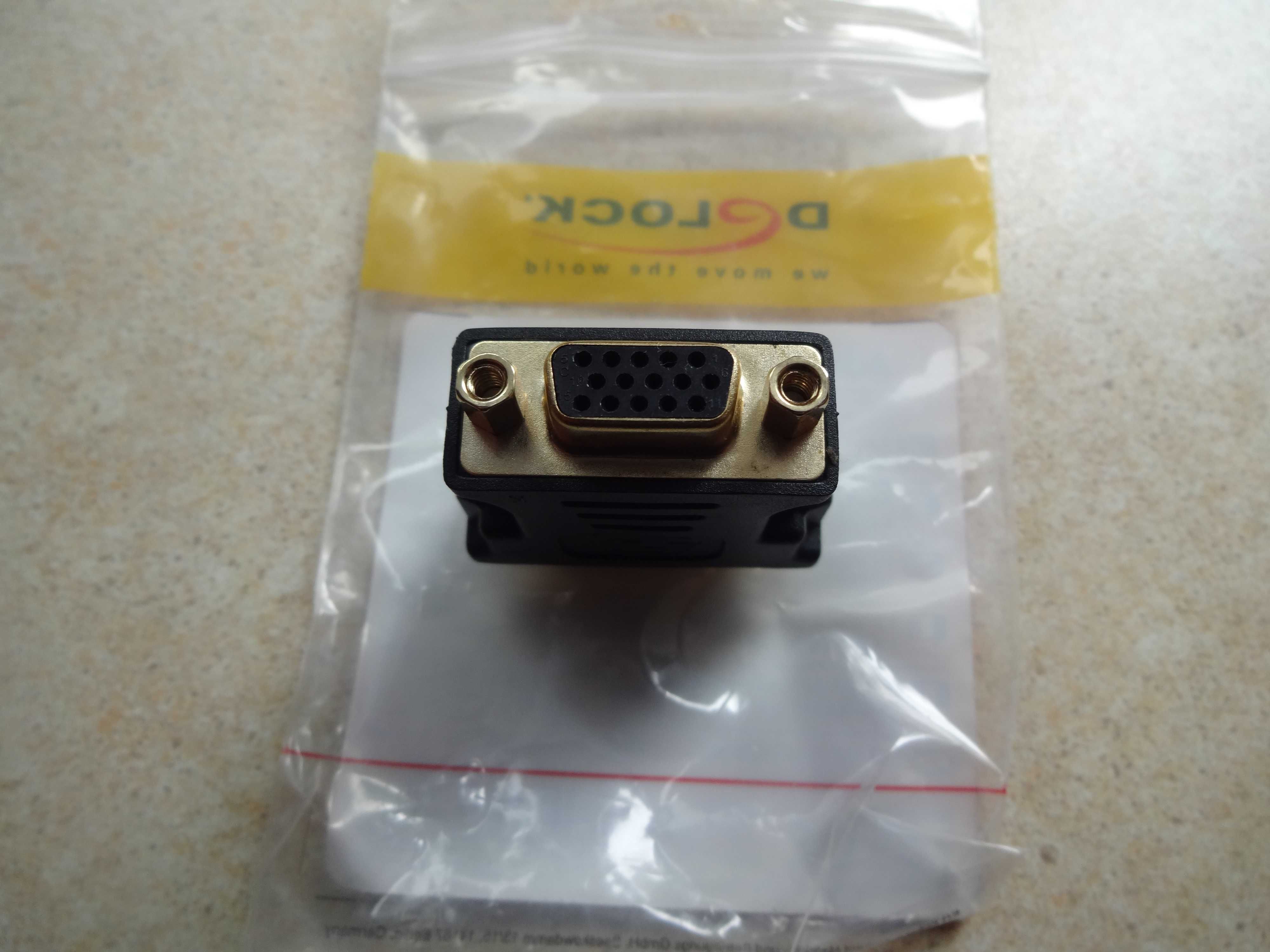 Adapter, przejściówka VGA 15 pin - DVI 24+5 pin F/M