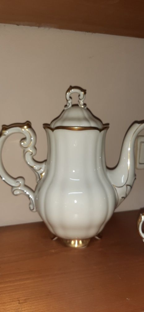 Stara porcelana Echt Tuppack Tiefenfurt Parowa   dzbanek ecru