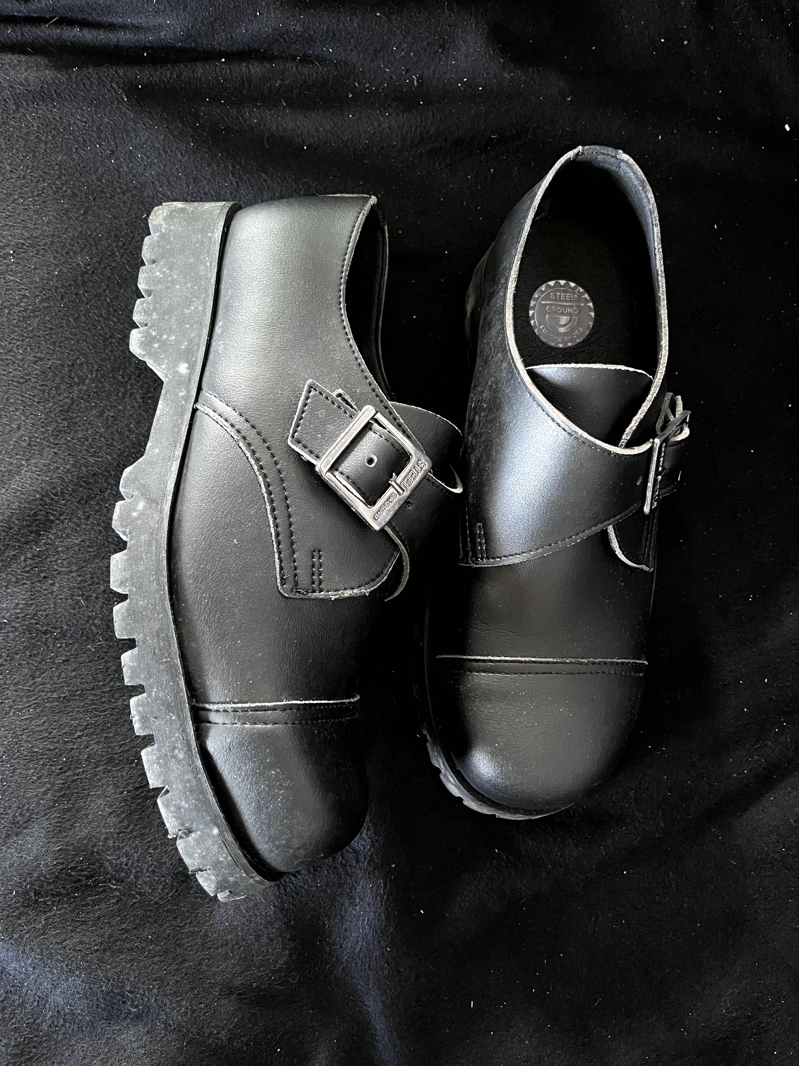 Sapatos Steelground pele Pretos (mate) 40