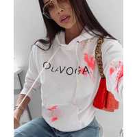 Bluza damska OLAVOGA MAGMA ecru UNI neon coral