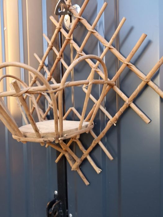 Kwietnik wiklinowy PRL rattan