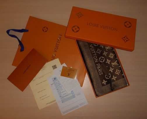 Louis Vuitton Szalik, Szal apaszka damski kasmirowa 2581